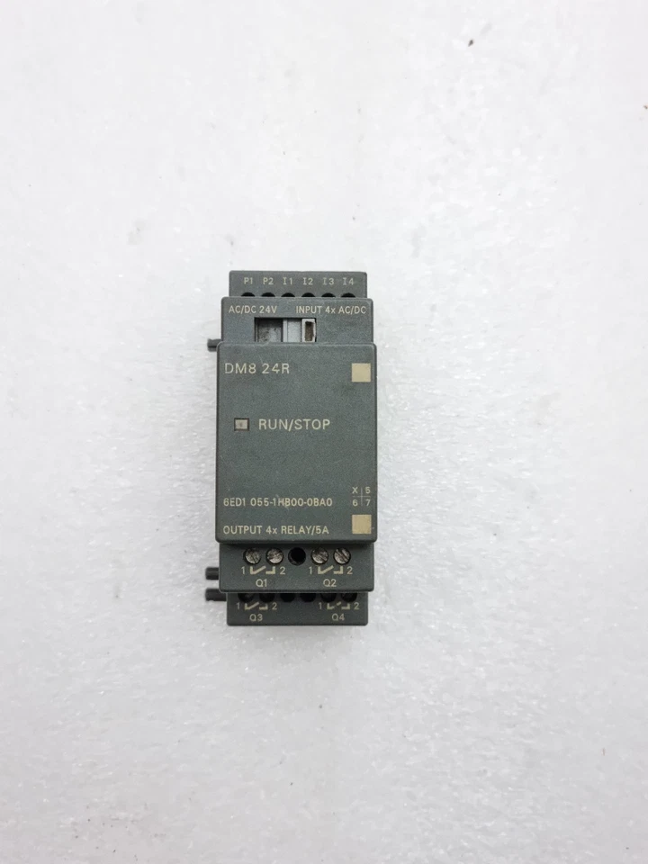 6ED1055-1HB00-0BA0 | Siemens | Logo! DM8 24R, Expansion Module, 24Vdc, Used